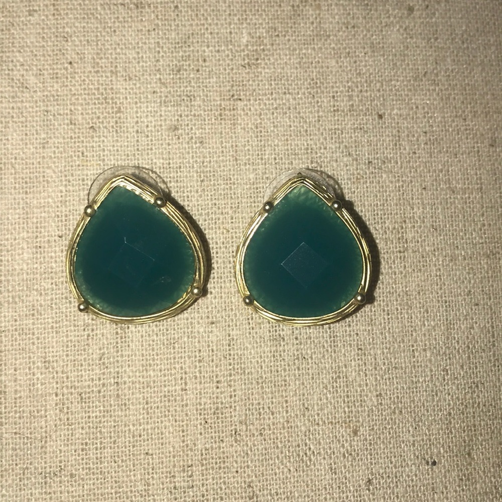 Green and gold studs